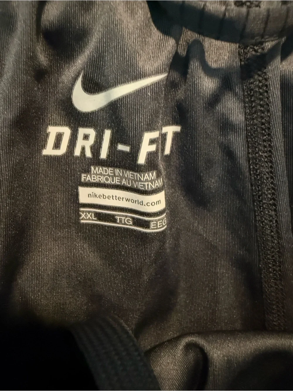 Nike Black Dri-FIT Performance Shorts with grey logo xxl new